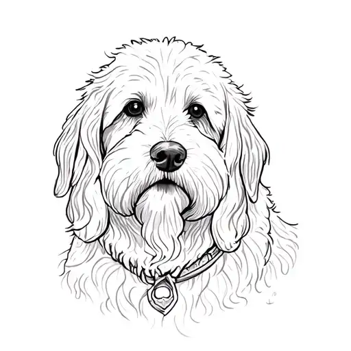a Goldendoodle tattoo design idea