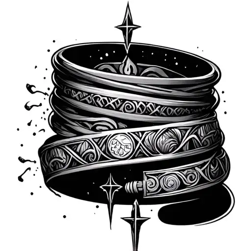 magical bracelets full around wrist band tattoo tattoo design idea