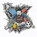 messi tattoo design idea