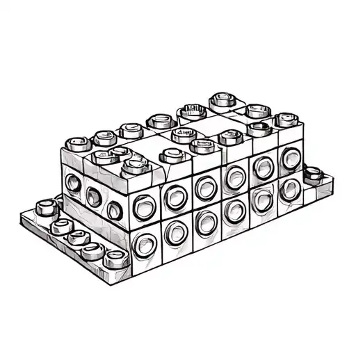 lego bricks tattoo design idea