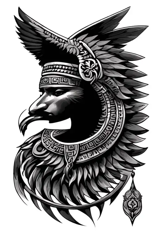assyrian style tattoo design idea