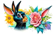 Bad Bunny performing tattoo design idea