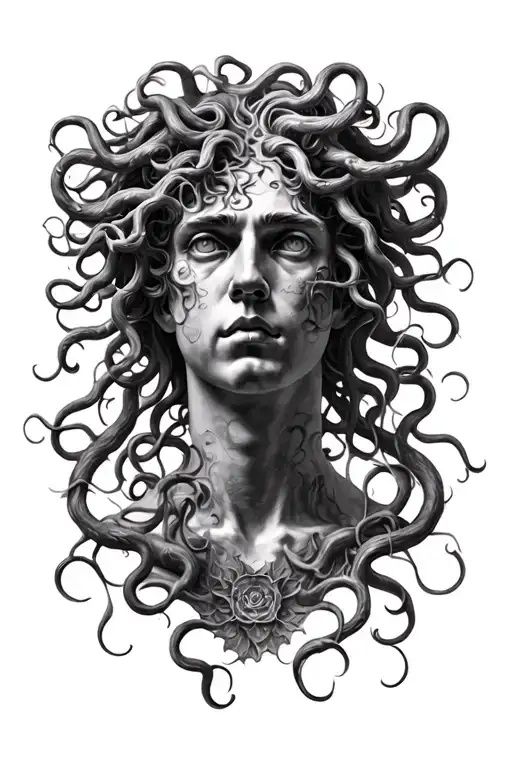 medusa head tattoo design idea