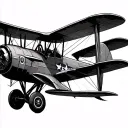 Biplane tattoo design idea