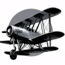 Biplane tattoo design idea