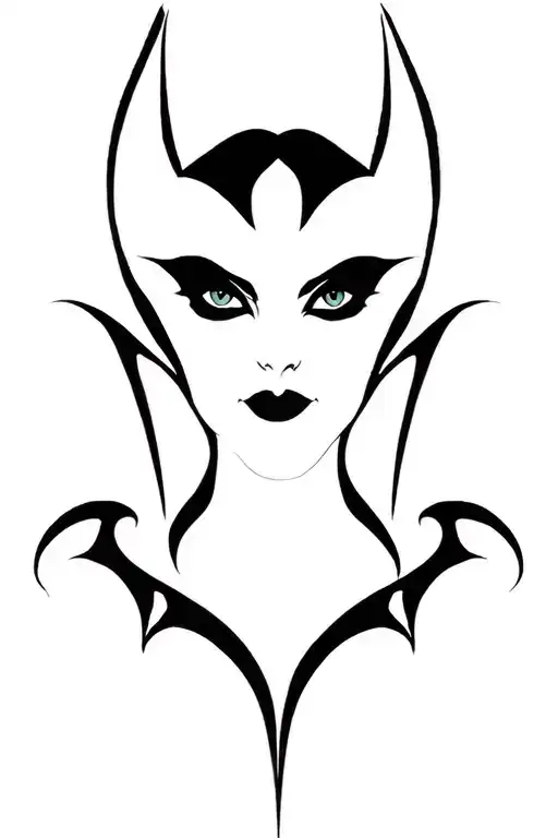 Maleficent minimalist tattoo design tattoo design idea