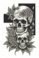 Death Is Certain Life Is Not Flower and lavander tattoo design idea