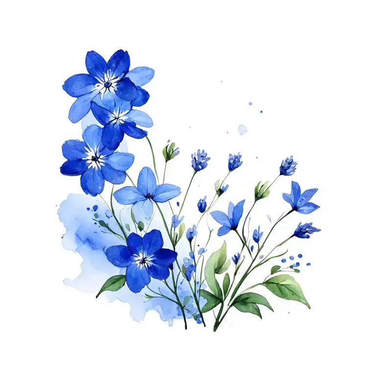 Alzheimer and forget me nots tattoo design idea
