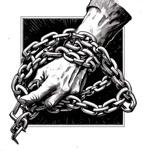 1804 and right unfer it broken chains. Timeless and stylish. And covering the upper part of the wrist tattoo design idea