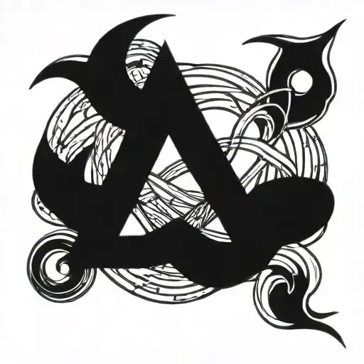 religious symbol intertwined symbolizing tattoo design idea