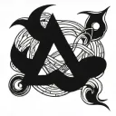 religious symbol intertwined symbolizing tattoo design idea