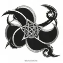 religious symbol intertwined symbolizing tattoo design idea