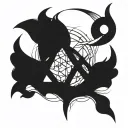 religious symbol intertwined symbolizing tattoo design idea