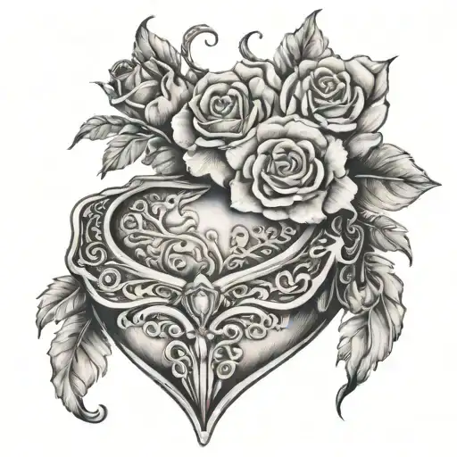 A chest tattoo for my dead grandma tattoo design idea