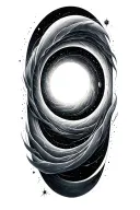 interstellar black hole tattoo design idea