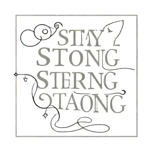 stay strong tattoo design idea