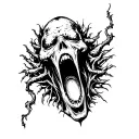 screaming mandragora tattoo design idea