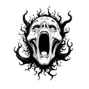 screaming mandragora tattoo design idea