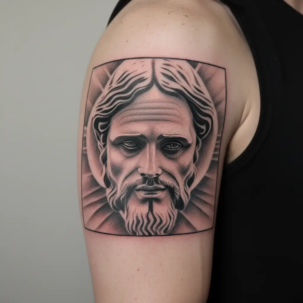 Scarface, Jesus, Mafias tattoo design idea