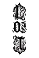 "LOST " letters A tattoo design idea