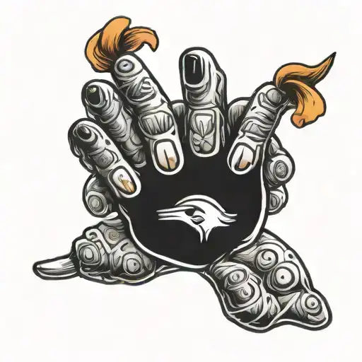 hand emoji tattoo design idea