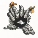hand emoji tattoo design idea