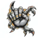 hand emoji tattoo design idea