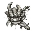 hand emoji tattoo design idea