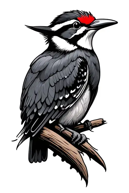 woodpecker tattoo design idea