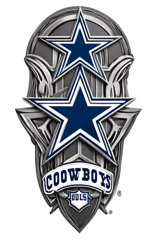 dallas cowboys star logo 3D tattoo tattoo design idea