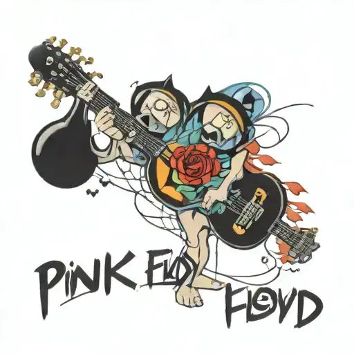 pink floyd Radiohead mashup tattoo design idea
