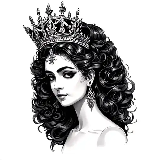 Black Queen tattoo design idea