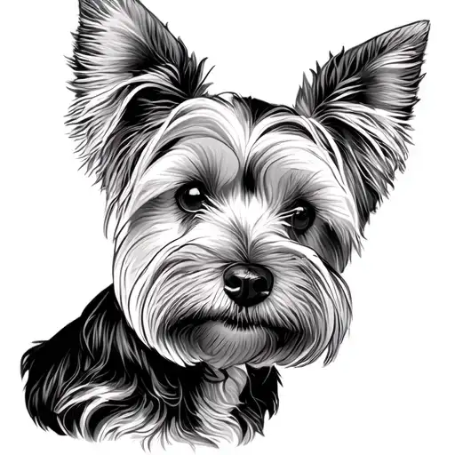 Yorkshire Terrier dog tattoo design idea