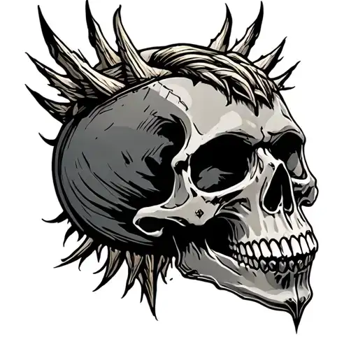 corrosion of conformity skull tattoo design idea