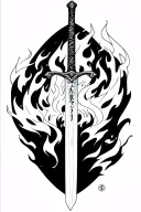 "If you are feeling disheartened. That somehow you aren't enough. Set your heart ablaze"rengoku flames sword in japanese tattoo design idea