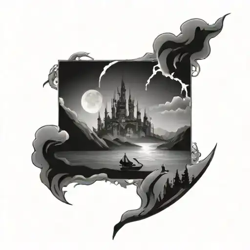 neverland tattoo design idea