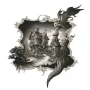 neverland tattoo design idea