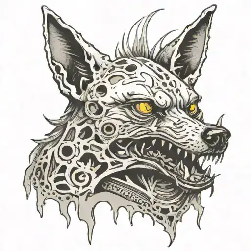 the jackal from the movie 13 ghosts tattoo design idea