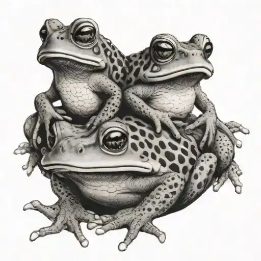 couples toad relaxing tattoo design idea