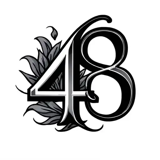 Symbols related to the numbers 4 and 8 tattoo design idea