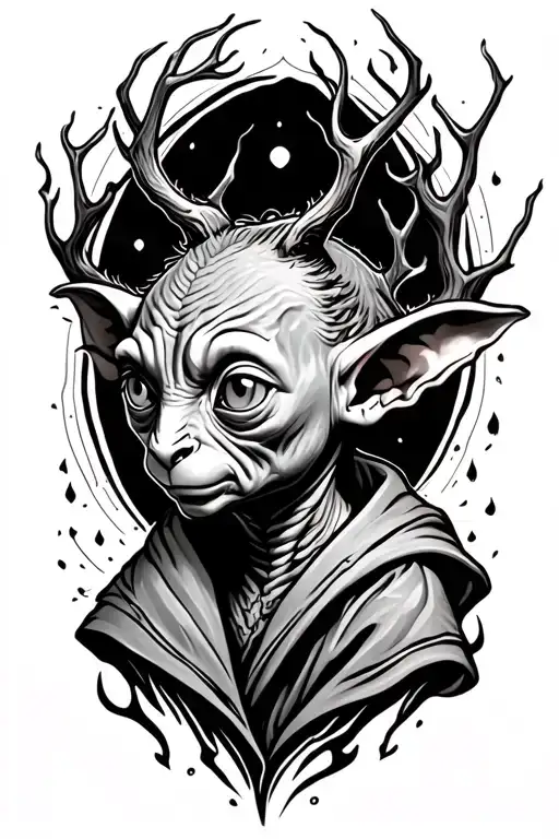 dobby patronus tattoo design idea