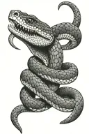 Rattlesnake tattoo design idea
