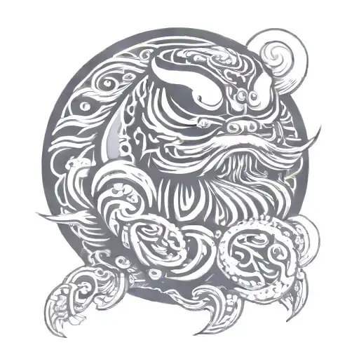 Daruma doll tattoo design idea