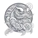 Daruma doll tattoo design idea