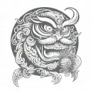 Daruma doll tattoo design idea