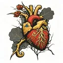 kintsugi heart tattoo design idea