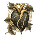 kintsugi heart tattoo design idea