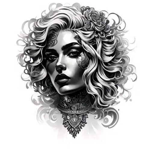 Versace with my face made tattoo design idea