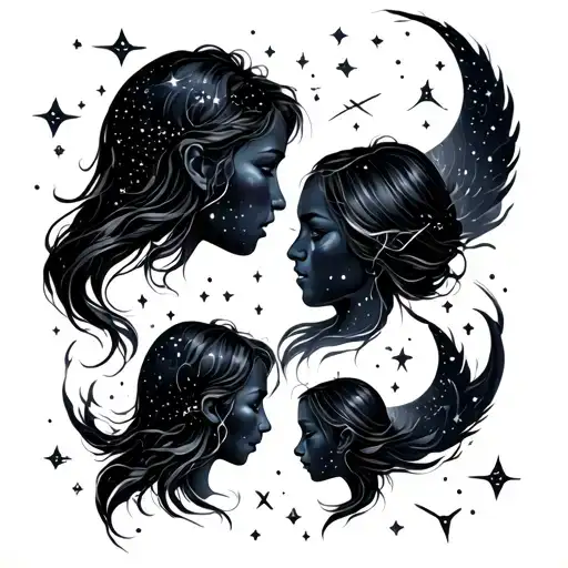 Family Constellation tattoo design idea