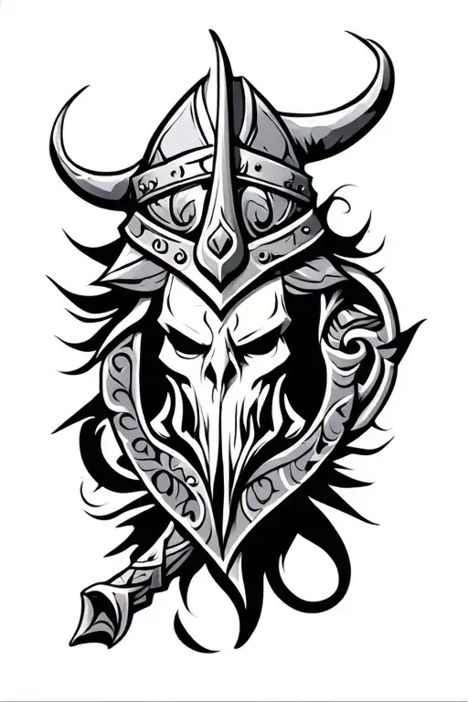 Viking tribal design tattoo design idea